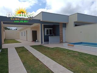 casa térrea com piscina 3 dorms sendo 1 suite lado praia itanhaém SP 355
